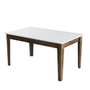 Hanah Home Milan 514 Mesa de Comedor Nogal y Blanco